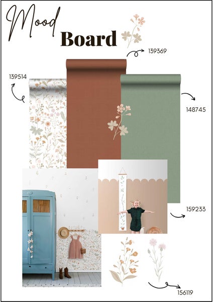 ESTAhome Wandtattoo Feldblumen Multicolor - 33 x 47.5 cm - 156119
