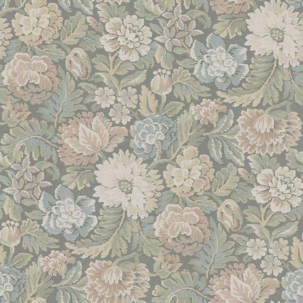 Borastapeter Tapete Blumenmuster Graugrün - 53 cm x 10.05 m - 660219