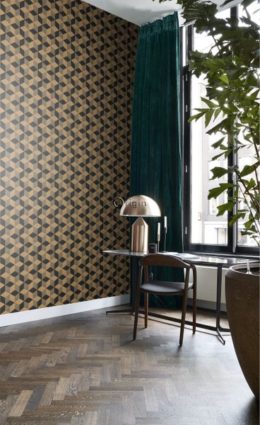 Origin Wallcoverings XXL-Vliestapete 3D Grasmuster Hellbraun und Dunkelbraun - 50 x 900 cm - 357215