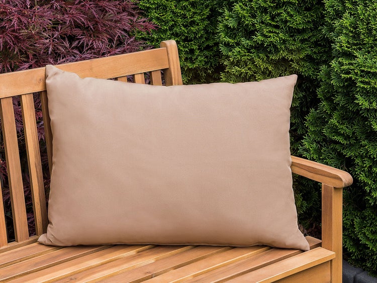 Gartenkissen 2er Set ALMYROS Ohne Muster 50 x 70 cm Sandbeige