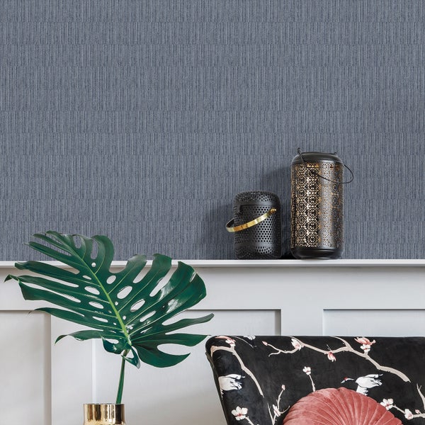 Sanders und Sanders Tapete Uni Graublau - 53 cm x 10 m - 640374