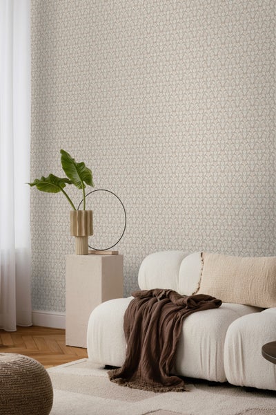 Borastapeter Tapete Blumen Beige - 53 cm x 10.05 m - 660074