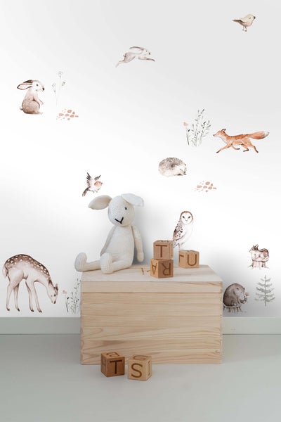 ESTAhome Wandtattoo Waldtiere Braun - 47.5 x 66 cm - 156103