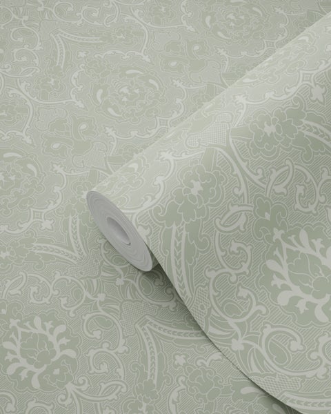 ESTAhome Tapete Ornamente Mintgrün - 50 x 900 cm - 139640