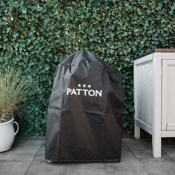 PATTON Grillabdeckung - 95x45x100cm Grillschutzhülle für Kamado 16 - Oxford-Stoff - Schwarz