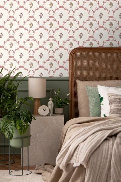 Duro Tapete Blumen Terrakotta - 53 cm x 10.05 m - 661171
