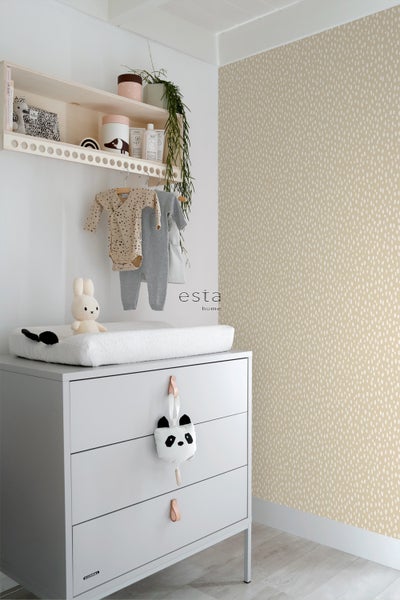 ESTAhome Tapete Punkte Beige - 0,53 x 10,05 m - 139554