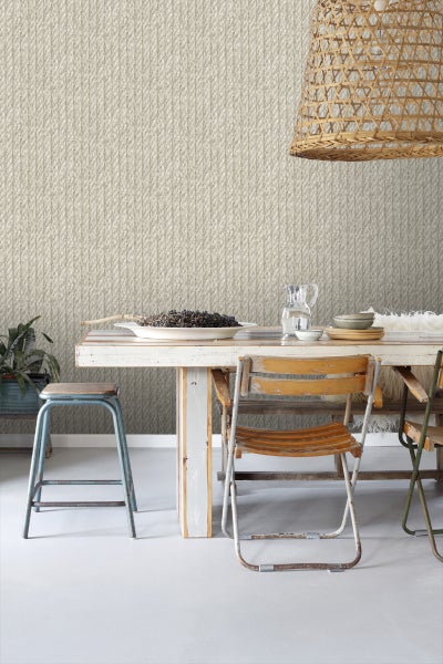 ESTAhome Tapete Seilmuster Beige - 53 cm x 10,05 m - 138246