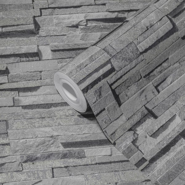 Tapetenrolle mit Steinoptik