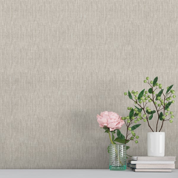 Sanders und Sanders Tapete Leinen-Optik Beige - 53 cm x 10 m - 640209