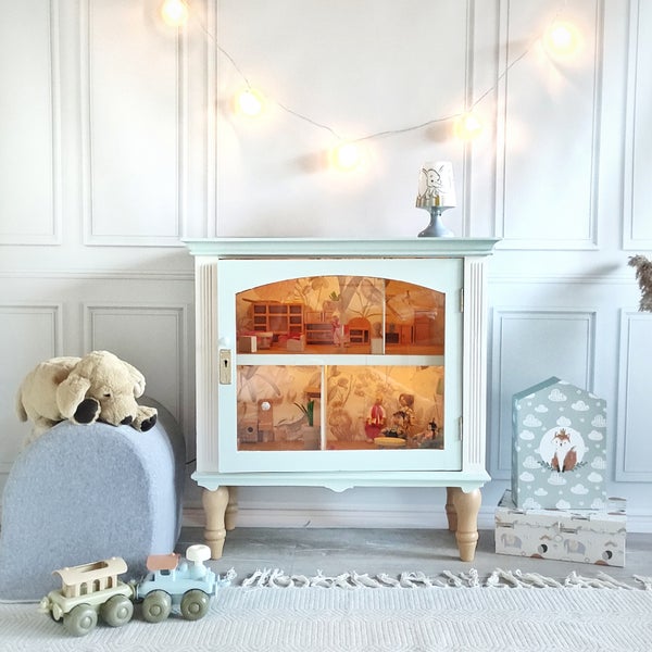 MissPompadour Kreidefarbe für Möbel Grün und Zauberhaft 750ml - Holzfarbe, Holzlack matt innen - für Kinderzimmer, Möbelfarbe ohne Schleifen - Kreidefarbe für Holz, Metall, Kunststoff - LittlePomp