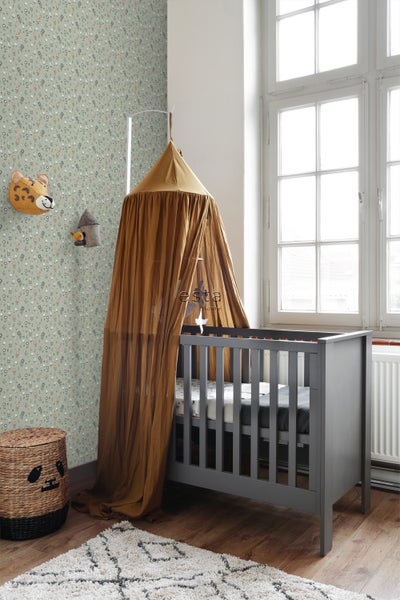 ESTAhome Tapete Blumen Graugrün - 53 cm x 10.05 m - 139287