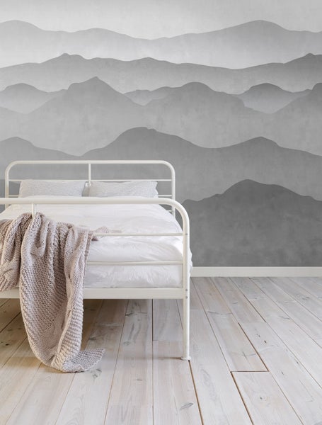 ESTAhome Fototapete Berglandschaft Grau - 250 x 300 cm - 158939
