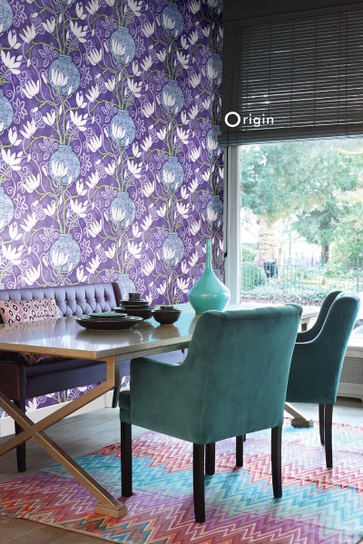 Origin Wallcoverings Tapete Magnolie Lila - 53 cm x 10.05 m - 346924
