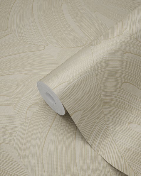 Origin Wallcoverings Tapete tropische Blätter Taupe - 53 cm x 10.05 m - 348024