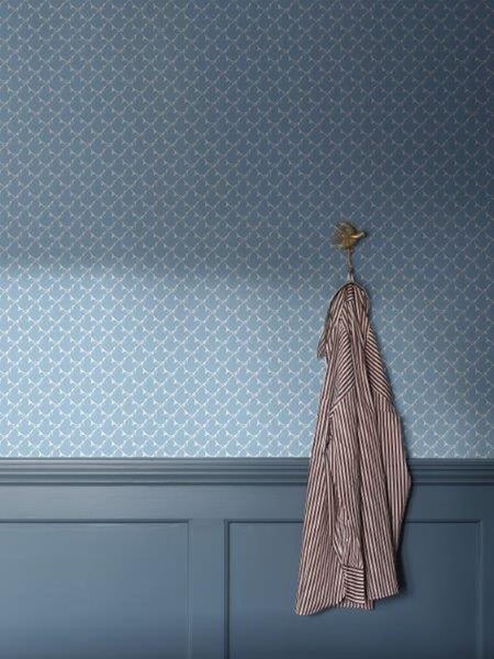 Borastapeter Tapete Vögel Graublau - 53 cm x 10.05 m - 660600