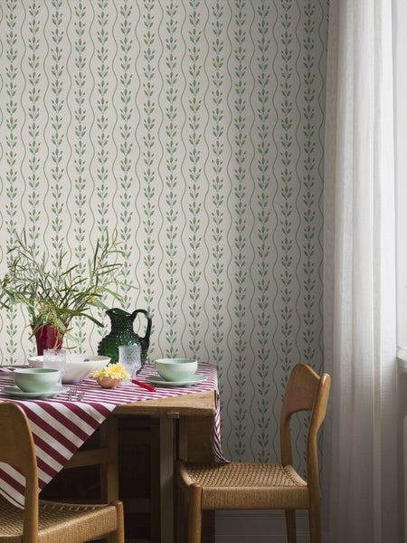 Borastapeter Tapete Blumen Grün - 53 cm x 10.05 m - 662630