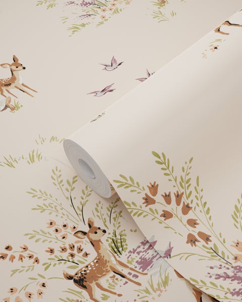 ESTAhome Tapete Hirsche Beige - 50 x 900 cm - 131430