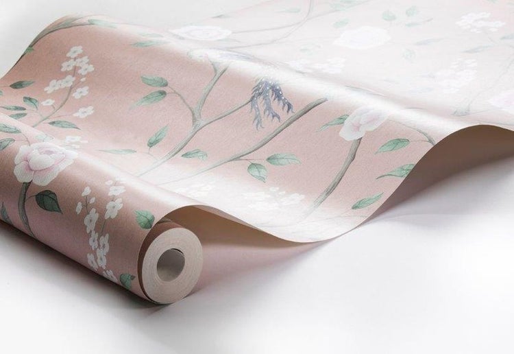 Borastapeter Tapete Blumen Rosa - 53 cm x 10.05 m - 660253