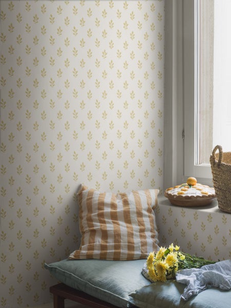 Borastapeter Tapete Blumen Gelb - 53 cm x 10.05 m - 662637