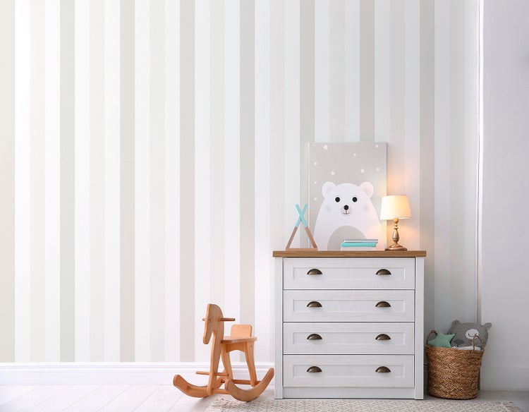 Sanders und Sanders Tapete Streifen Beige und Weiß - 53 cm x 10 m - 640472