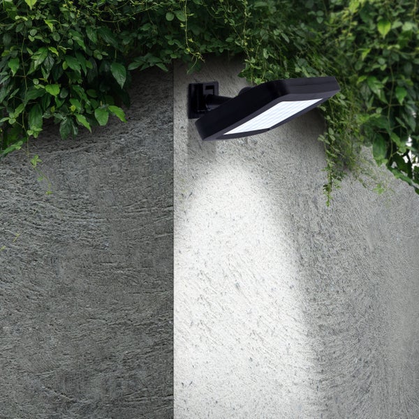 2er-Set LED Solar Außenwandleuchte PEPE , für Außen, Wandleuchte - Kunststoff in Schwarz, mit integrierter LED  - Wandleuchten außen