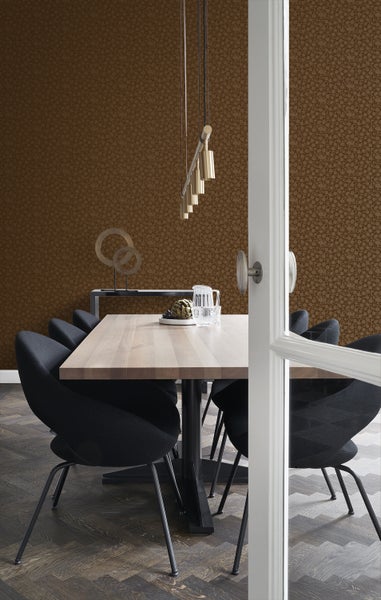 Origin Wallcoverings Tapete Blumen Braun und Gold - 53 cm x 10.05 m - 345439