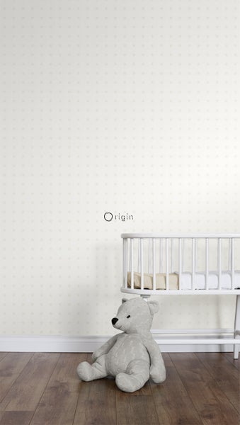 Origin Wallcoverings Tapete kleine Sterne Weiß und Silber - 53 cm x 10,05 m - 346828