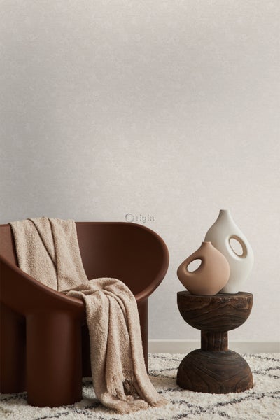 Origin Wallcoverings Tapete Uni Grau - 53 cm x 10.05 m - 345942