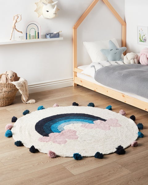 Kinderteppich GORISA Bunt ø 120 cm Baumwolle
