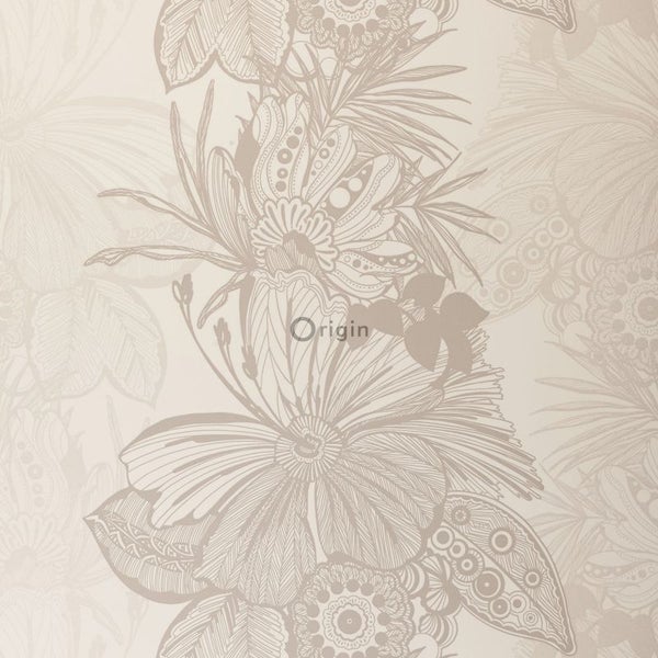 Origin Wallcoverings Tapete Blumen Beige - 52 cm x 10.05 m - 307134