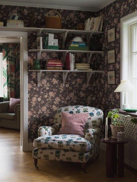 Borastapeter Tapete Blumen Braun - 49 cm x 10.05 m - 660583