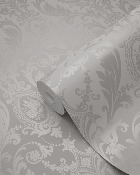 Origin Wallcoverings Tapete Ornamente Grau - 53 cm x 10.05 m - 346217