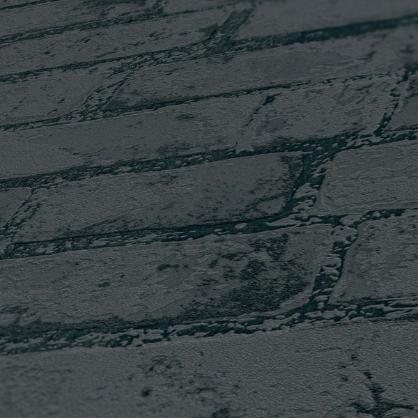 Tapete imitiert Mauerwerk