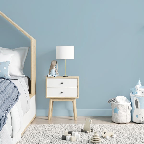 MissPompadour Wandfarbe Kinderzimmer Blau und Edel 2,5L mit hoher Deckkraft - geruchsneutrale, spritzfreie Kreidefarbe - atmungsaktiv, wasserbasiert, VOC-frei - LittlePomp