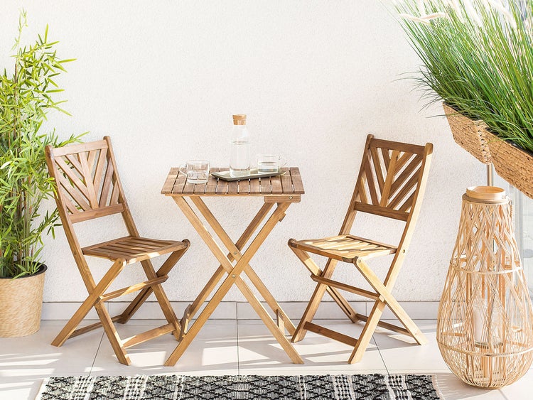 Bistro Set klappbar TERNI Holz Braun