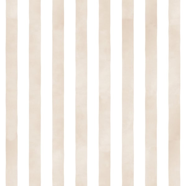 ESTAhome Tapete Streifenmuster Beige und Weiß - 53 cm x 10.05 m - 131302
