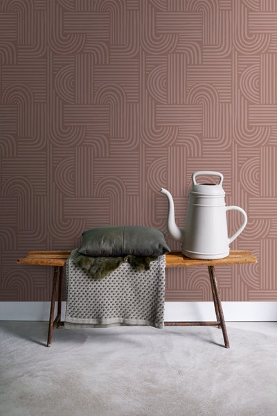 ESTAhome Tapete 3D-Muster Altrosa - 50 x 900 cm - 131489