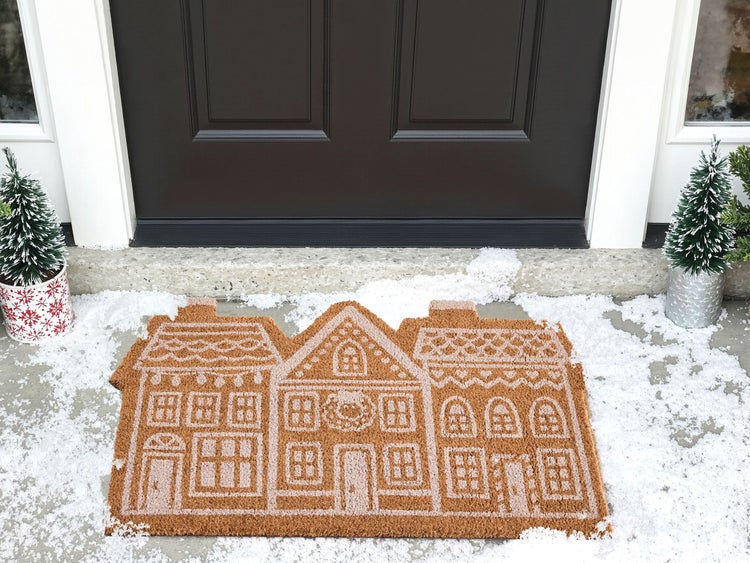 Spielturm aus Holz mit Rutsche, Kletterwand und Spielhaus.