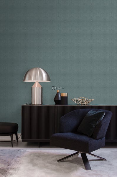 Origin Wallcoverings Tapete Tierhautmuster Petrolblau - 53 cm x 10.05 m - 347312