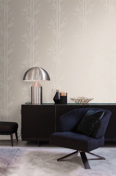 Origin Wallcoverings Tapete Bambusmuster Silber - 53 cm x 10.05 m - 345751