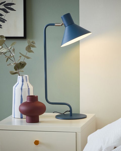 Schreibtischlampe RIMAVA verstellbar Metall Blau
