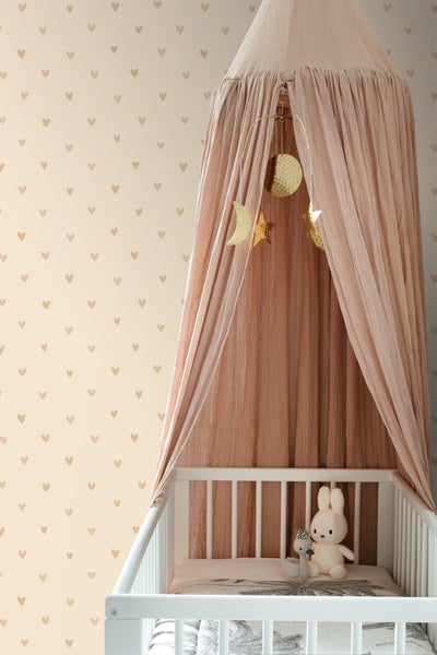 ESTAhome Tapete Herzchen Beige - 53 cm x 10.05 m - 139767