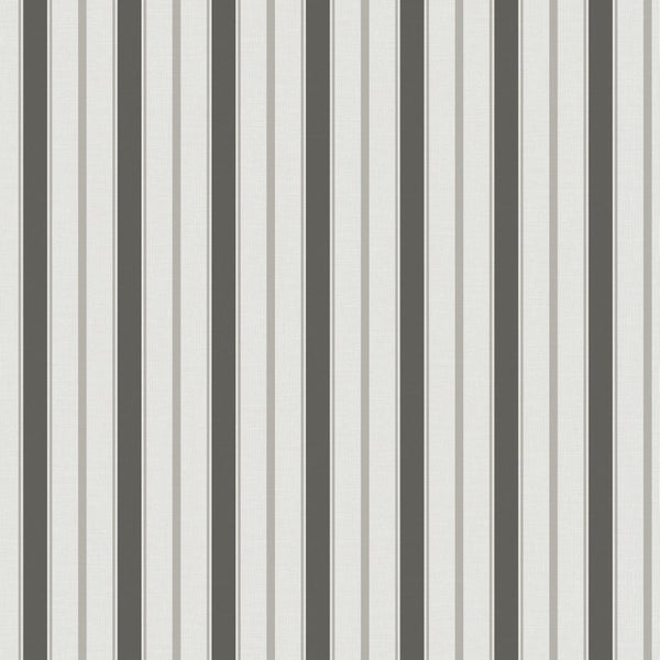 Sanders und Sanders Tapete Streifen Schwarz und Grau - 53 cm x 10.05 m - 640701