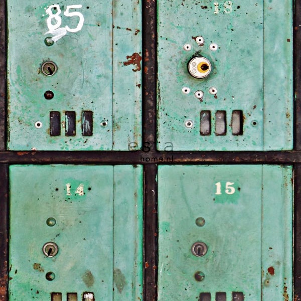 ESTAhome XXL-Vliestapete Briefkästen Meeresgrün - 46,5 cm x 8,37 m - 158204