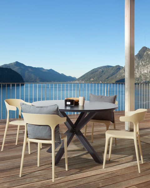Gartenstuhl 4er Set GUBBIO Sandbeige