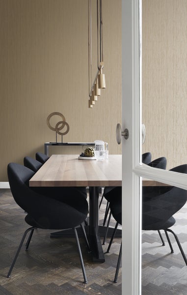 Origin Wallcoverings Tapete feine Streifen Kupferbraun - 53 cm x 10.05 m - 346620