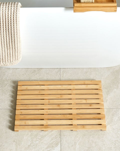 Badematte BARTOW Hellbraun 53 x 36 cm Bambusholz