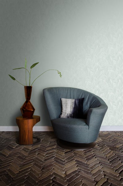 Origin Wallcoverings Tapete Palmenblätter Seladongrün - 53 cm x 10.05 m - 347742