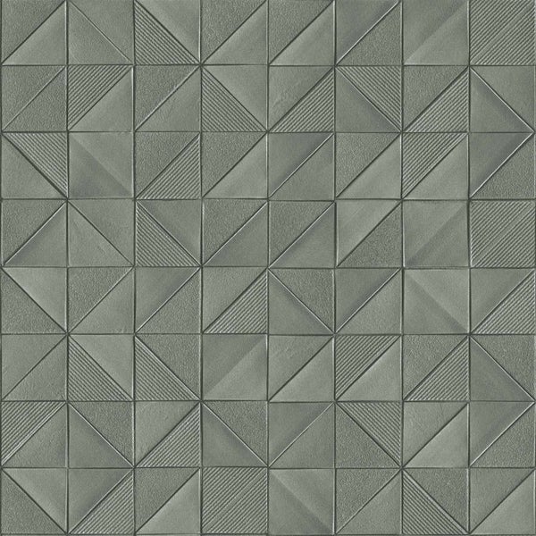 ESTAhome Tapete 3D-Muster Graugrün - 50 x 900 cm - 139328